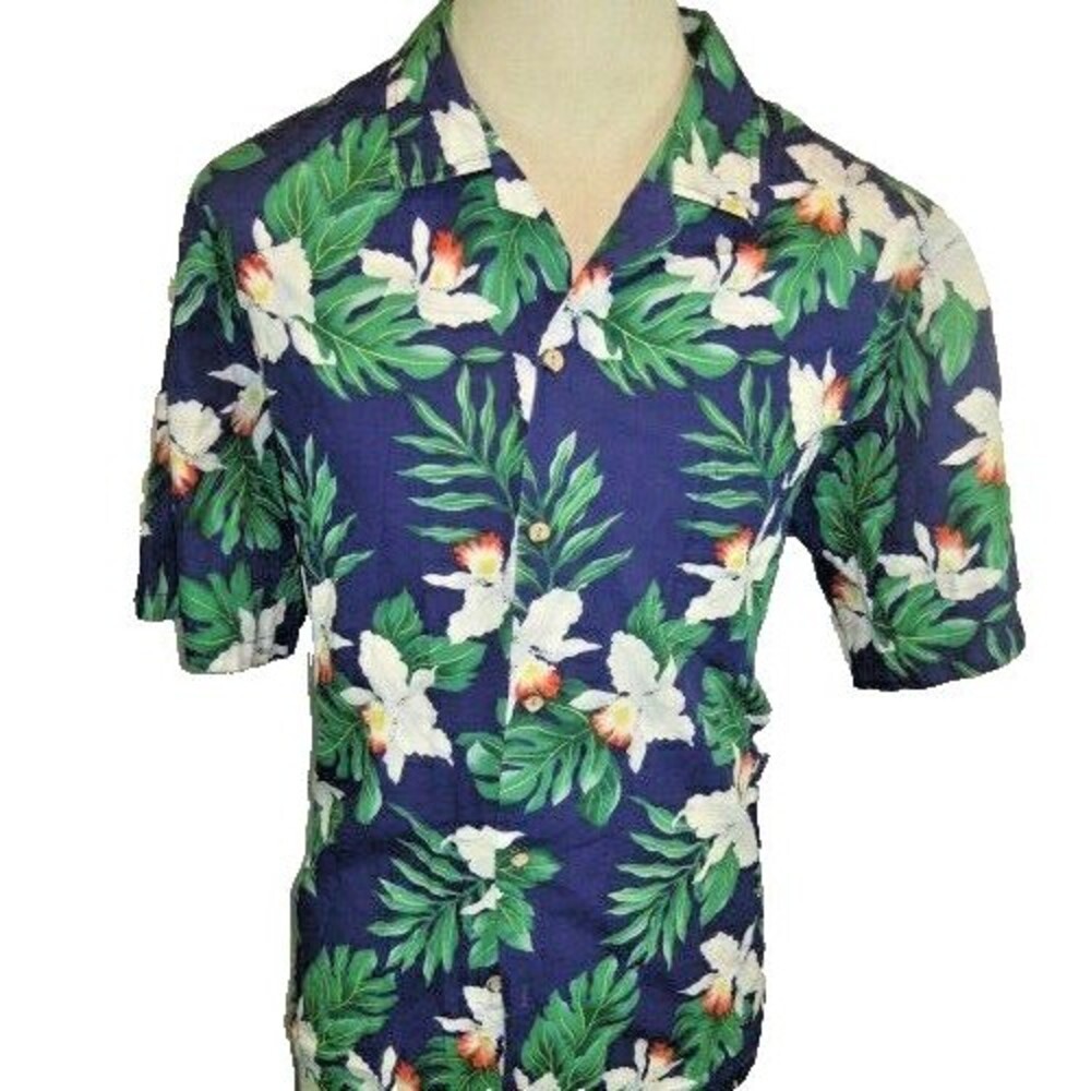 Mens Evergreen Island Multicolor Aloha Island Hawaiian SS Casual Shirt sz XL